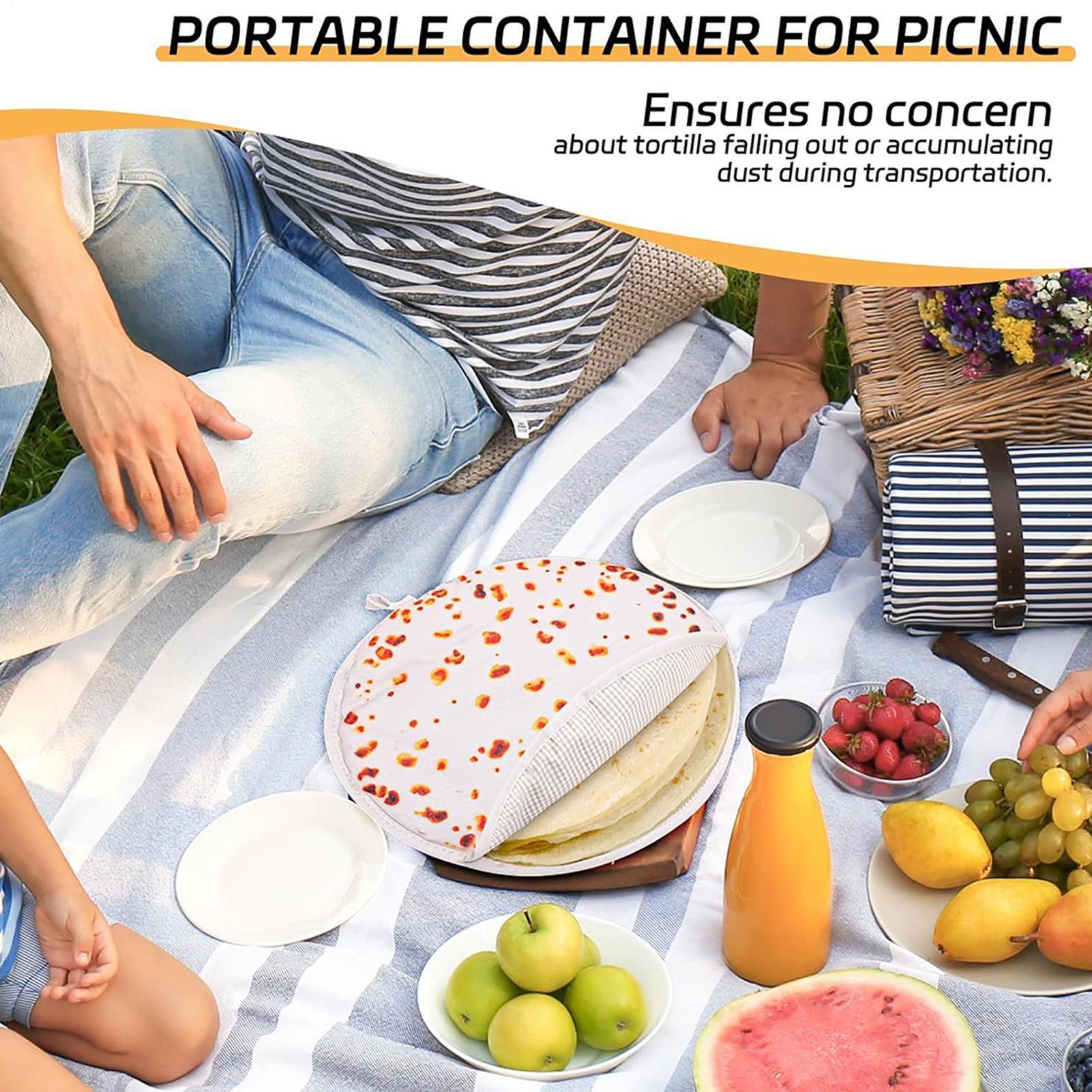 Tortilla Warmer Cloth - 30cm Cloth Bag Burrito Portable Tortilla