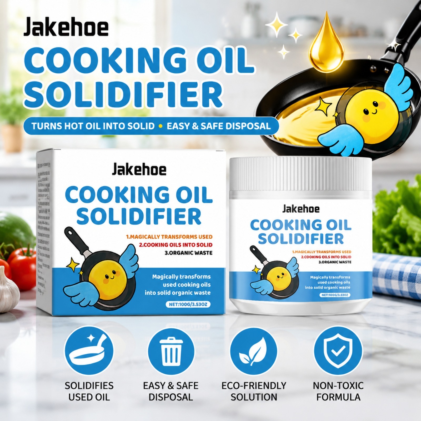 Cooking Oil Solidifier Powder  - Home Cooking Oil Disposal review and price